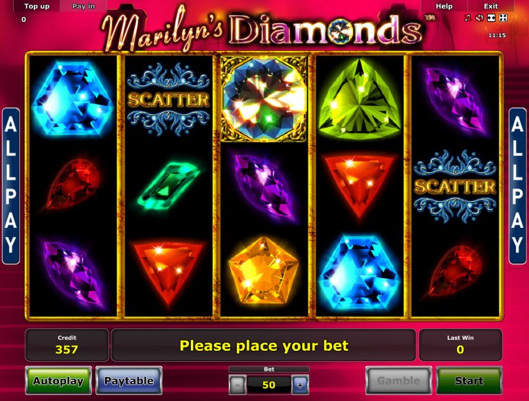 Marilyn's Diamonds slot